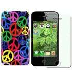 Peace Sign Symbol For iPhone 4 4S HD Plastic Hard Case 