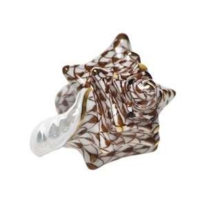  Herend Small Conch Shell Chocolate Fishnet
