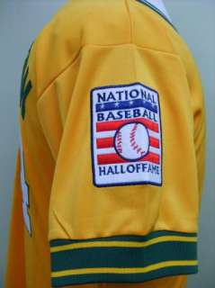 Oakland Athletics #24 Rickey Henderson HOF Patch Throwback Cooperstown 