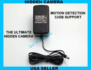 Covert Mini Micro Motion Activated AC Adapter Hidden Nanny Camera DVR 