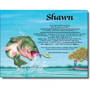  Personalized First Name Meaning Print   Bass Fishing