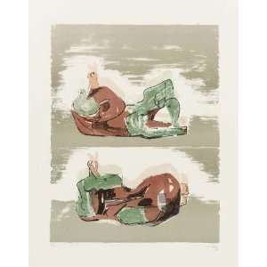   Henry Moore   32 x 40 inches   Two Reclining Figures 8