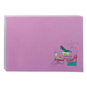 Post it Notes, 4 x 3 Inch, Fashionista, Purple Shoes Design, 1   Count 