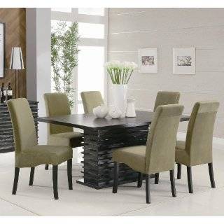  7PC Black Contemporary Dining Table Set Furniture & Decor