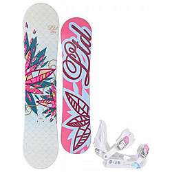   Youth Girls 105 cm Snowboard and LT100 Bindings Set  