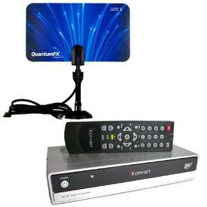 Hd Hdtv Dtv Digital to Analog Converter Box and Flat Digital Indoor Tv 