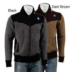 Sabit Mens Shawl Collar Zip Front Sweater  