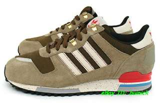 ADIDAS ZX 700 Trainers Beige Brown White Suede Mesh outdoor new UK9 