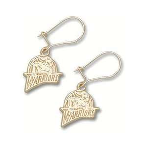  Golden State Warriors 14K Gold Dangle Earrings Sports 