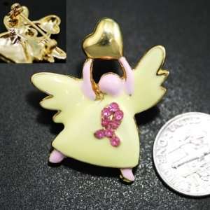  Breast Cancer Awareness   Pink Ribbon Angel Broach 