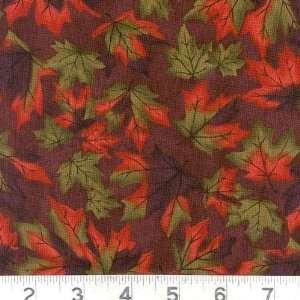   Nights Maple Leaves Eggplant Fabric By The Yard Arts, Crafts & Sewing