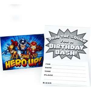 Marvel Super Hero Squad Invitations (8 count)  Toys & Games   