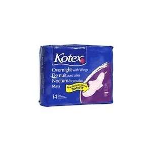  Kotex Overnite Pads W Wings Size 12X14 Health & Personal 