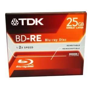  O TDK O   Disc   Blu ray   Single Layer   25GB   Rewritable 