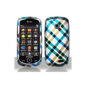  Samsung A817 Solstice 2 Graphic Case   Blue Plaid (Free 