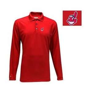  Cleveland Indians Long Sleeve Victor Polo by Antigua 
