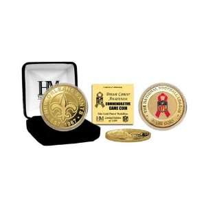  New Orleans Saints BCA 24KT Gold Game Coin Sports 
