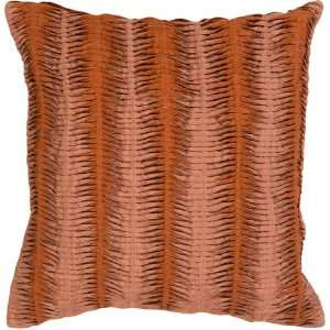   18 Rust Orange Pintuck Column Decorative Throw Pillow