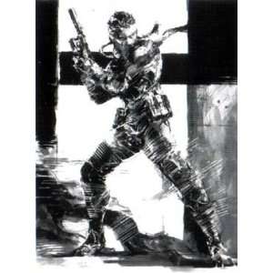  Metal Gear Solid Snake Z229 Wall Scroll Out Of Print Rare 