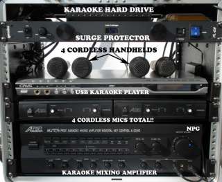 KARAOKE SYSTEM DJ AMPLIFIER SPEAKERS MICS USB CD  PA COMPLETE AUDIO 