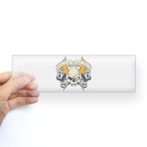    Bumper Sticker Clear Live Fast Die Young Skull 