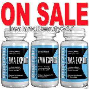 3X ZMA EXPLODE Proven Testosterone Booster 270 Caps  