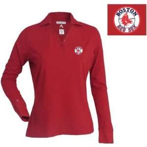  Boston Red Sox Womens Fortune Polo by Antigua   Dark Red 