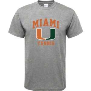  Miami Hurricanes Sport Grey Youth Tennis Arch T Shirt 