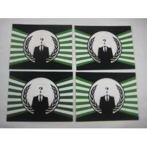  4 x Anonymous RISING SUN Vinyl decals stickers WE ARE LEGION 