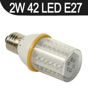 2W 42 LED E27 White Corn Screw Lamp Light Bulb 220V  