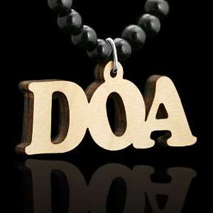  Wooden Bead DOA Text Message Necklace Jewelry