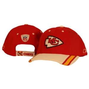  Kansas City Chiefs Striped Bill Adjustable Hat Sports 