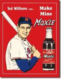 Ted Williams Moxie Baseball Retro Metal Tin Sign  