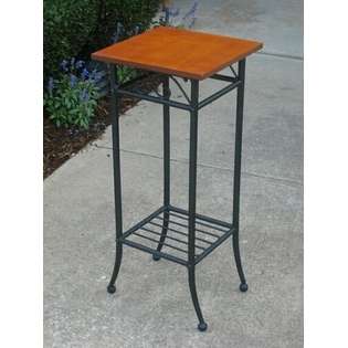 Caravan Iron and wood square plant stand 