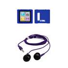 EMPIRE for Ipod Nano 6 Case Cover Skin Blue+Purple Headphones