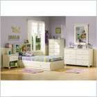  Castle Pure White Kids Twin Wood Mates Storage Bed 4 Piece Bedroom Set