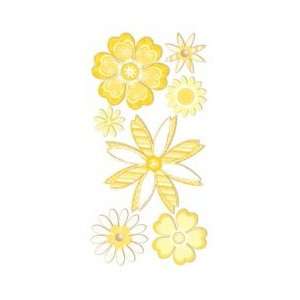   75X6.75 Sheet Yellow & White Sketch Flowers PESL 112; 6 Items/Order