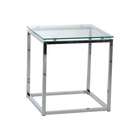 Glass Chrome End Table  