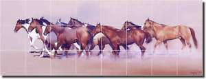 New Fawcett Horse Western Ceramic Tile Mural Backsplash  
