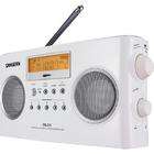 Sangean America White Portable Radio Digital Tuning Rds Rotary Volume 