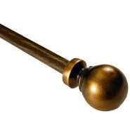 BCL 58BL48, Classic Ball Curtain Rod, Antique Gold Finish, 48 in. to 