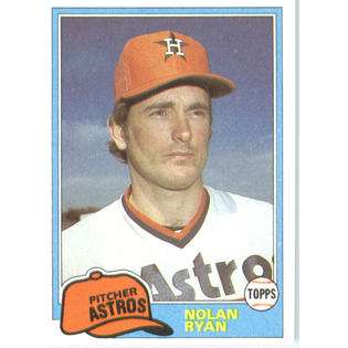 1981 Topps Baseball Card (NrMT Condition) #240 Nolan Ryan Houston 