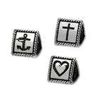 Jewelry Adviser Sterling Silver Reflections Faith, Hope, Love Trilogy 