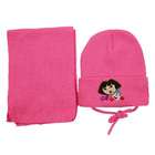 e4Hats Dora Beanies Scarf Set Medium Pink