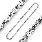   Stainless Steel Bicycle Chain Style Necklace   Length 24, Width 7mm