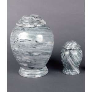  Small Gray & White Marble Cremation Urn