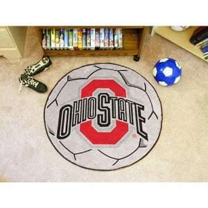  Ohio State Buckeyes NCAA Soccer Ball Round Floor Mat (29 