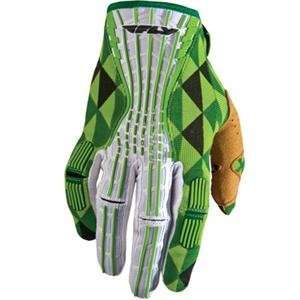    2012 FLY RACING KINETIC GLOVES (X SMALL) (GREEN/WHITE) Automotive