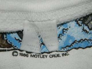 1986 MOTLEY CRUE VTG SWEATSHIRT ALLISTER FIEND t shirt  