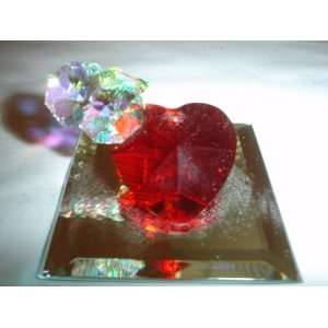    AUSTRIAN CRYSTAL RED HEART NEW IN THE BOX 